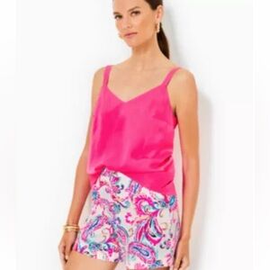worn 1x Lilly Pulitzer satin Nadia cami in passion fruit pink